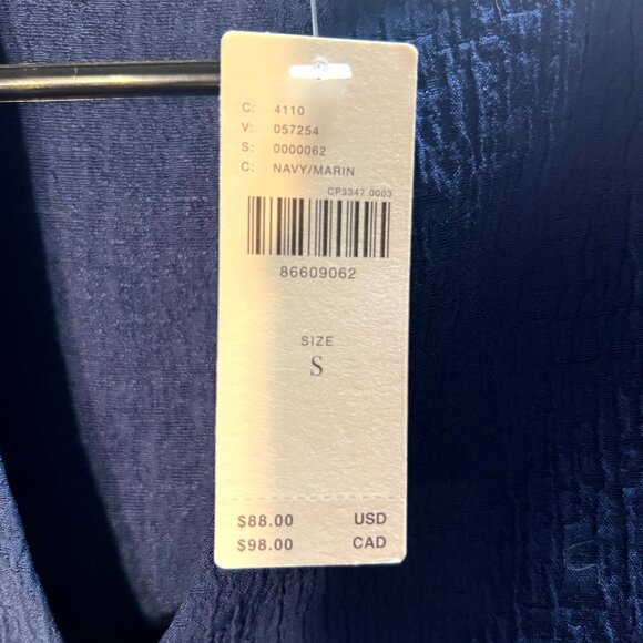 NWT Maeve by Anthropologie Short-Length Navy Sleeveless Top SZ Small - Picture 3 of 7